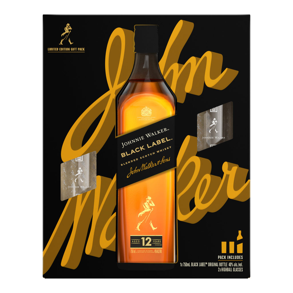 JOHNNIE WALKER BLACK LABEL 750 GIFT BOX