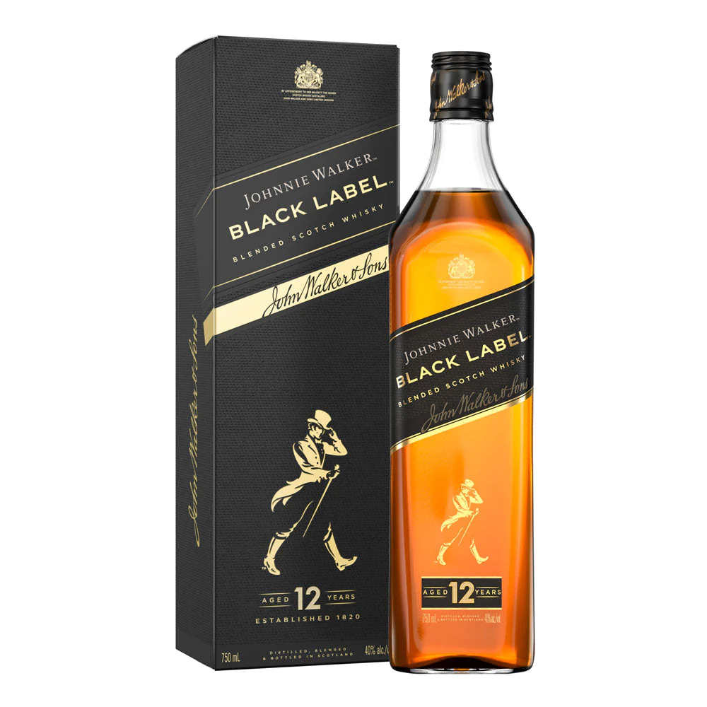 JOHNNIE WALKER BLACK LABEL 375