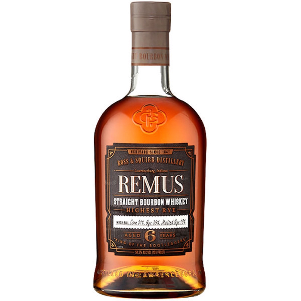 REMUS BOURBON, WHISKEY 6 YEARS RYE 750 MILL