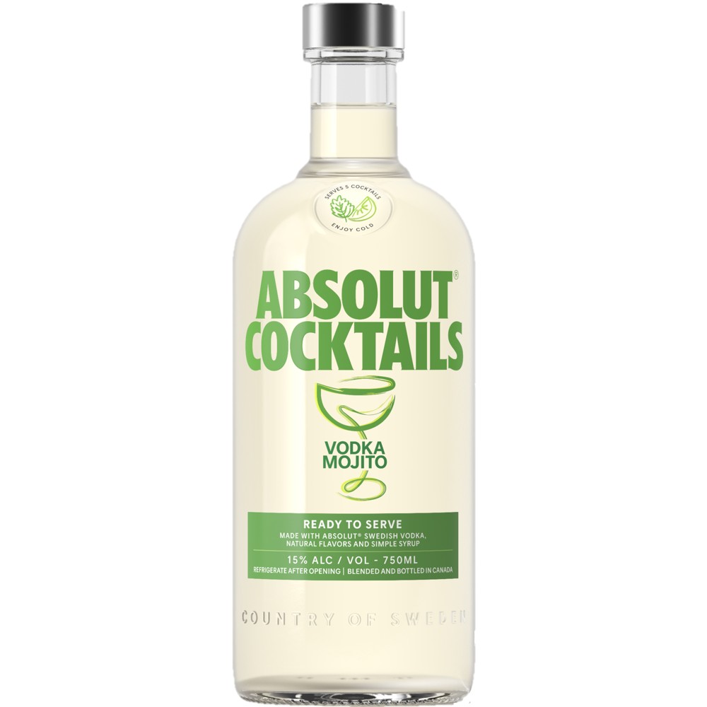 ABSOLUT VODKA MOJITO 750ML