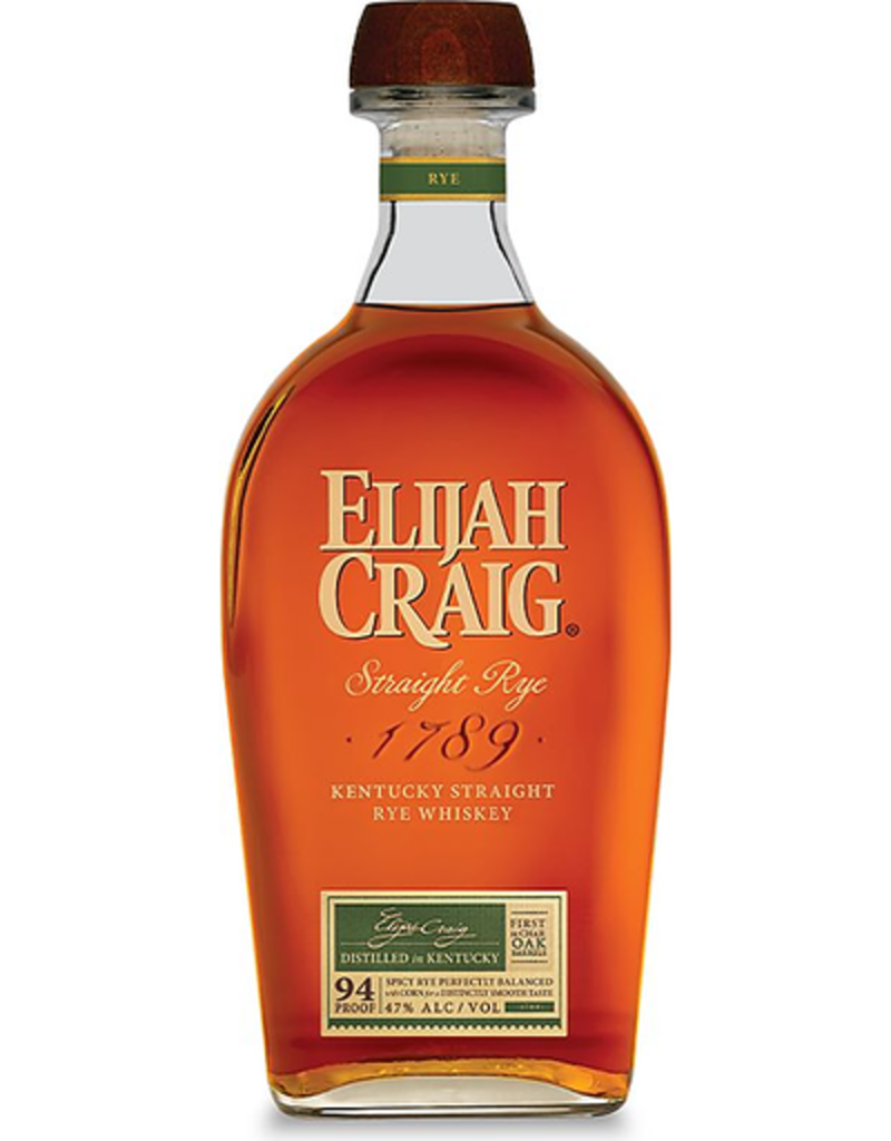 ELIJAH CRAIG STRAIGHT RYE 94 PROOF