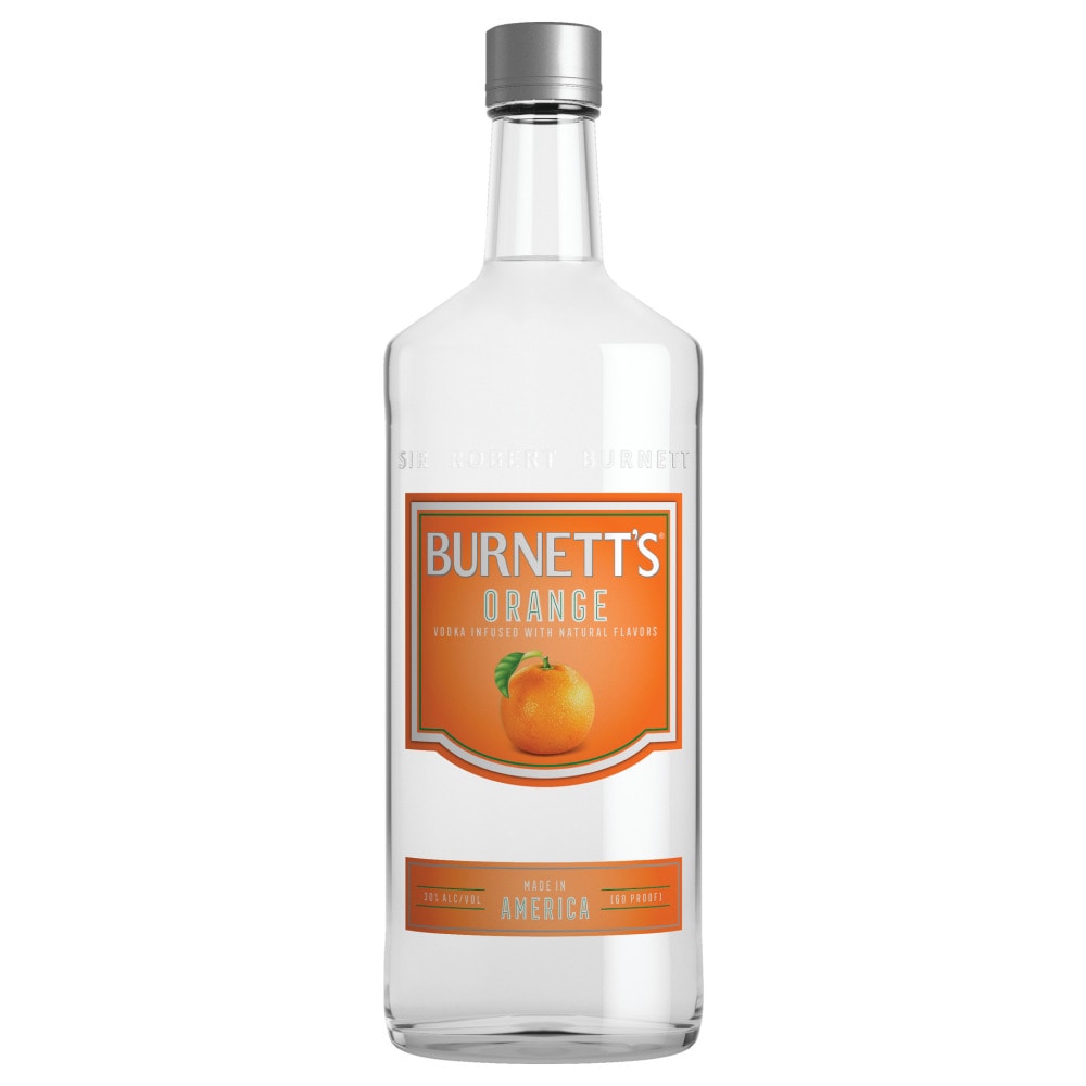 BURNETTS ORANGE VODKA 750ML