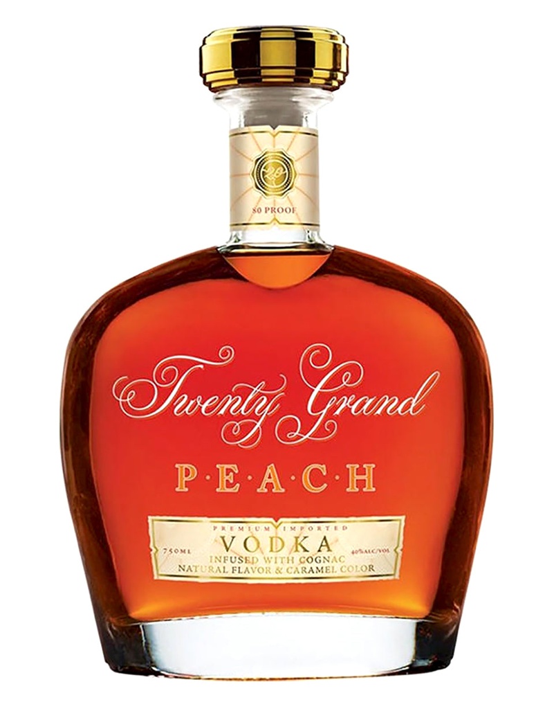 TWENTY GRAND PEACH VODKA 750 MIL