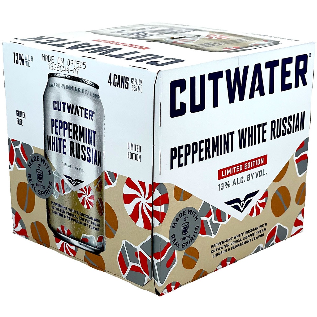 CUTWSTER PEPPERMINT WHITE RUSSIAN 4PK CANS