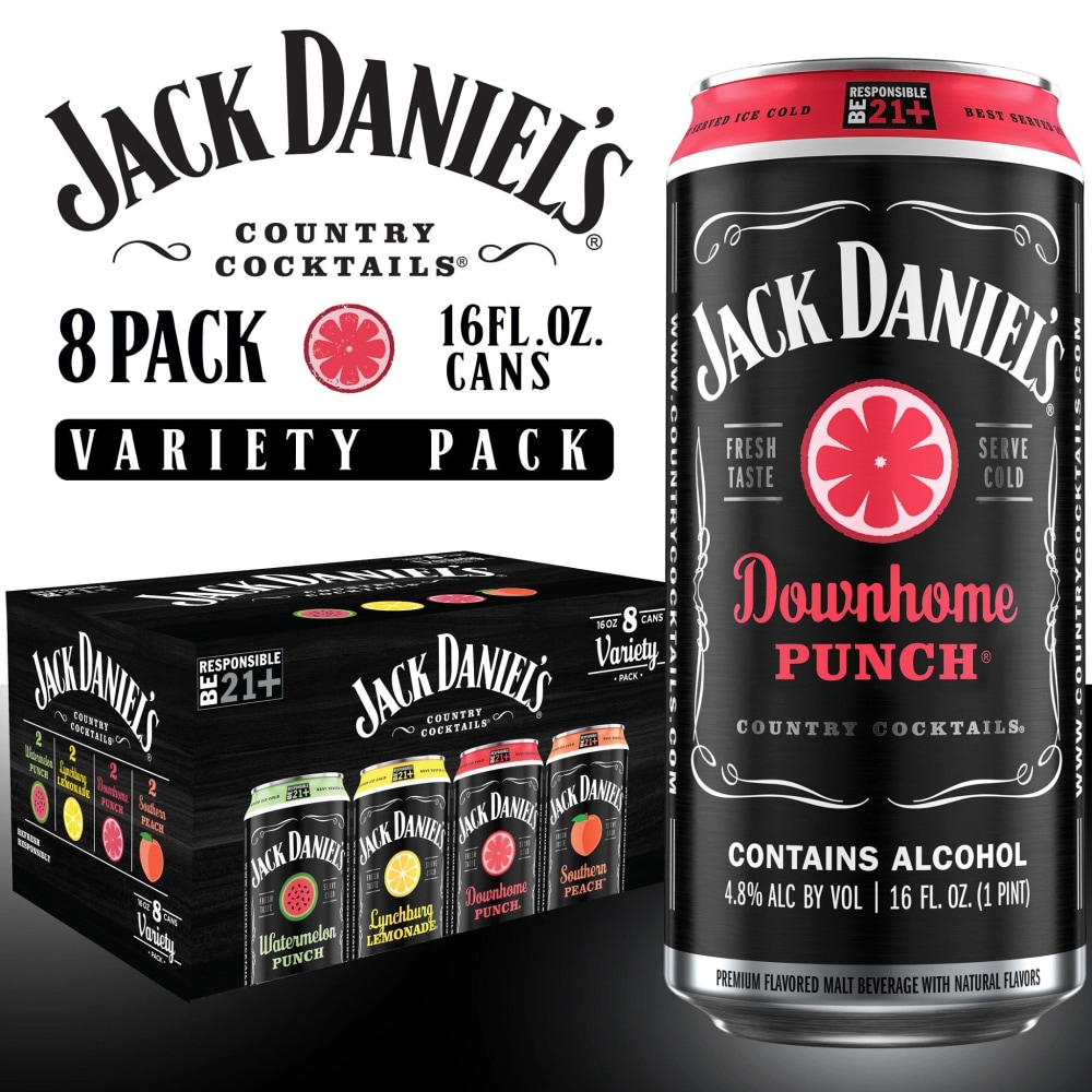 JACK DANIELS VARIETY 8 PK CANS? 16 OZ