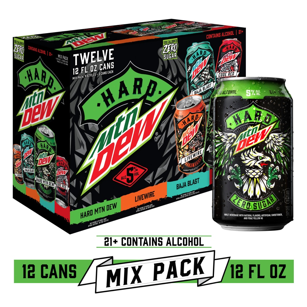 MTNDEW HARD VARIETY 12 PK