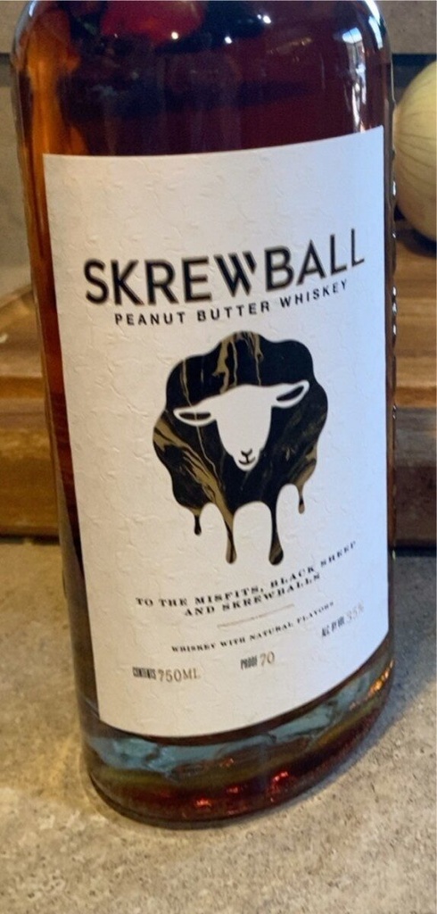 SKREWBALL PEANUT BUTTER WHISKEY 750 MIL