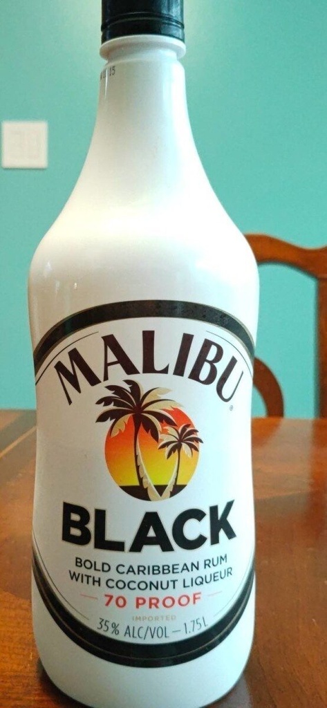 MALIBU BLACK 70 PROOF RUM 1.75L