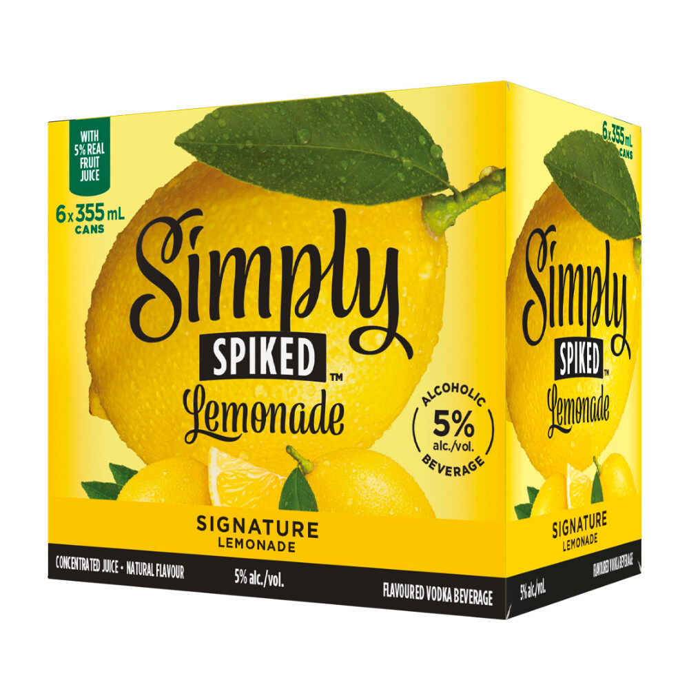 SIMPLY SPIKED, LEMONADE, 6-PK CANS
